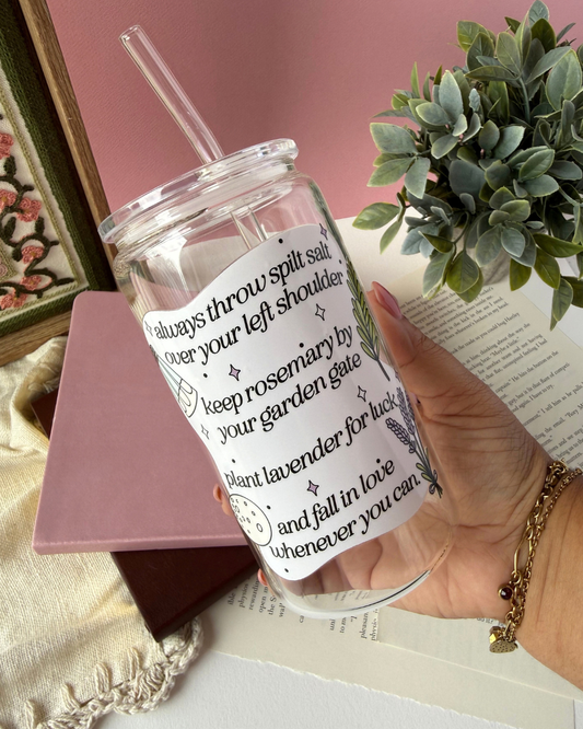 Rosemary & Lavender | 16oz Glass Cup