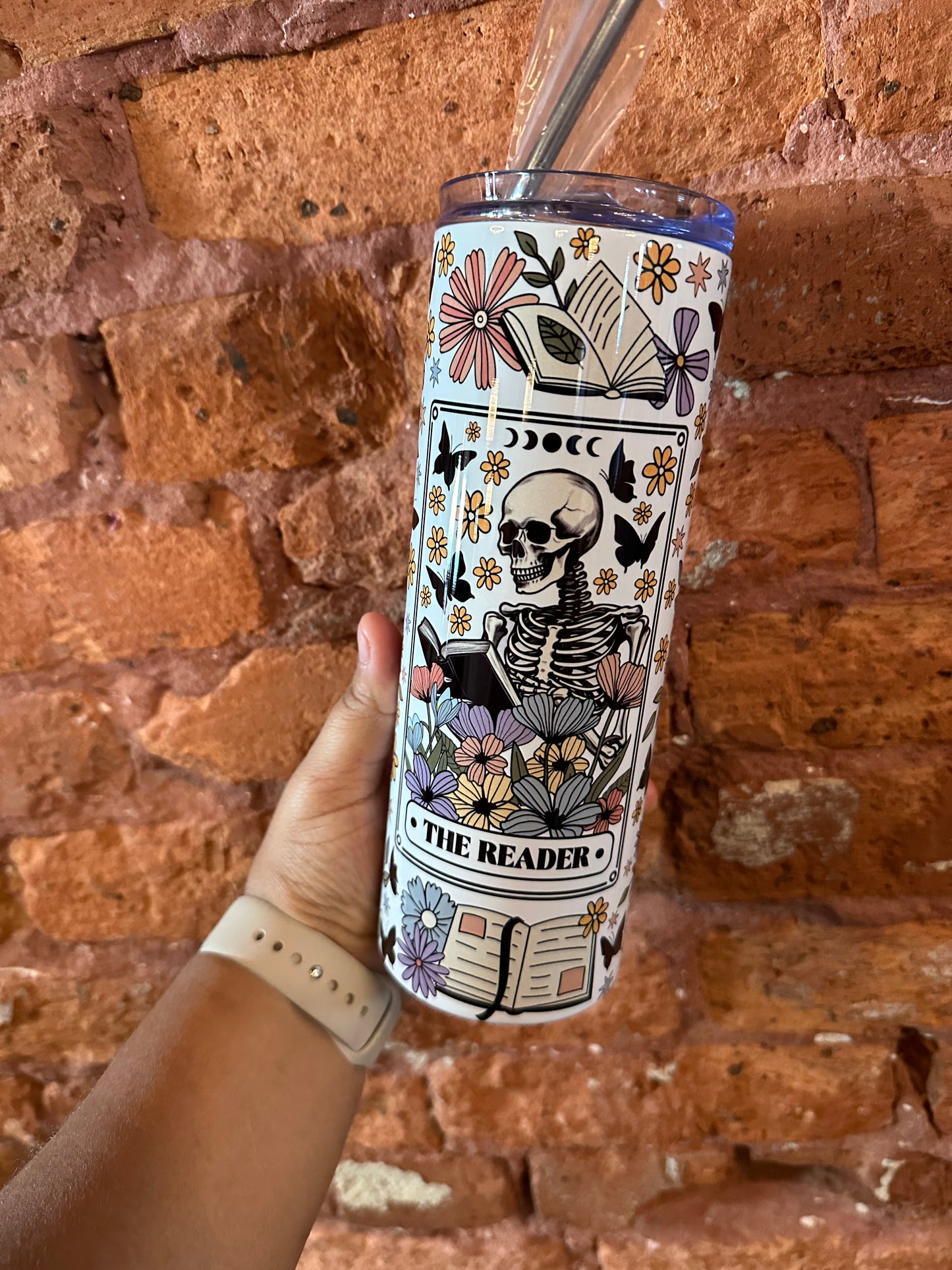 The Reader Floral | Tumbler