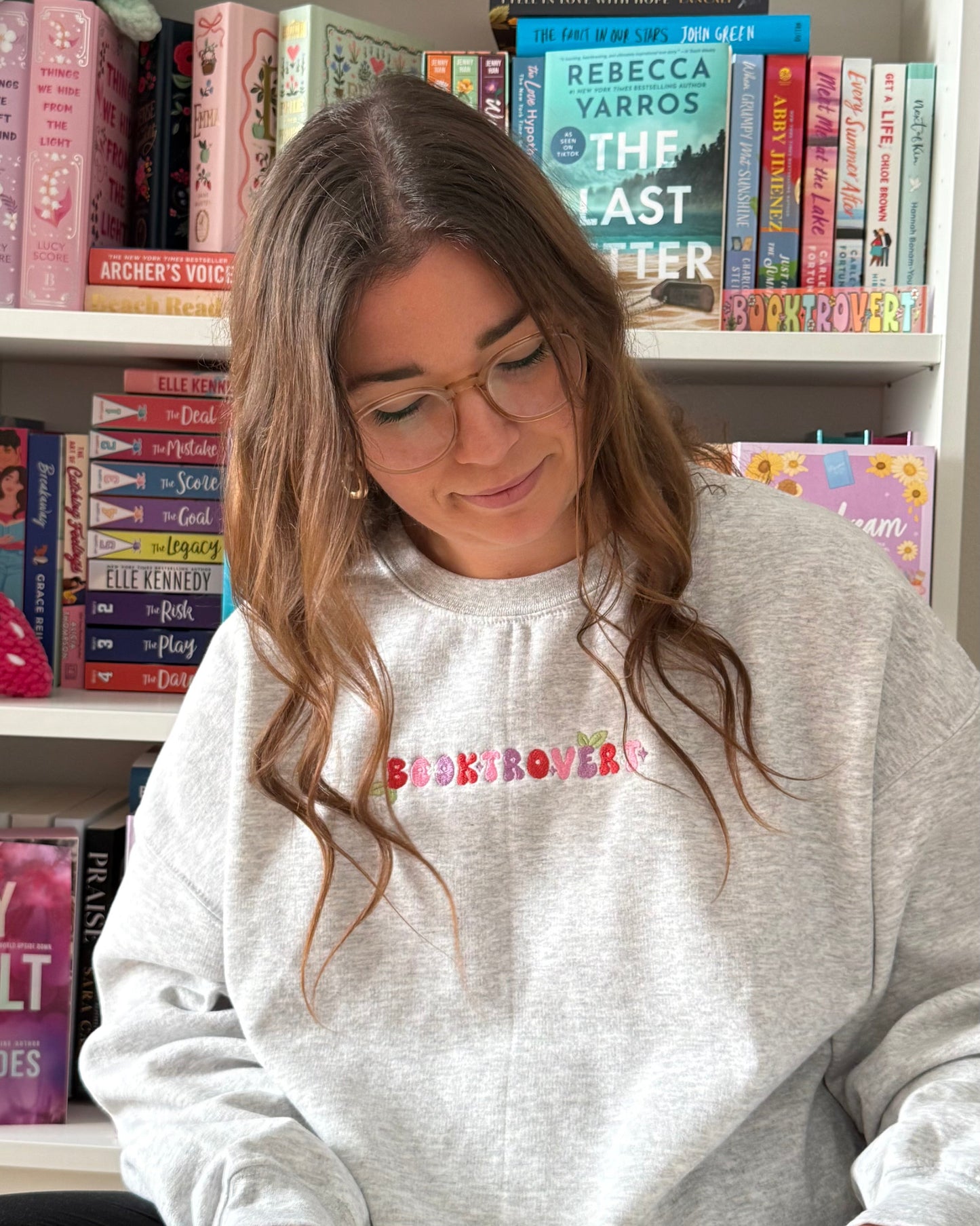 Booktrovert | Embroidered Sweatshirt