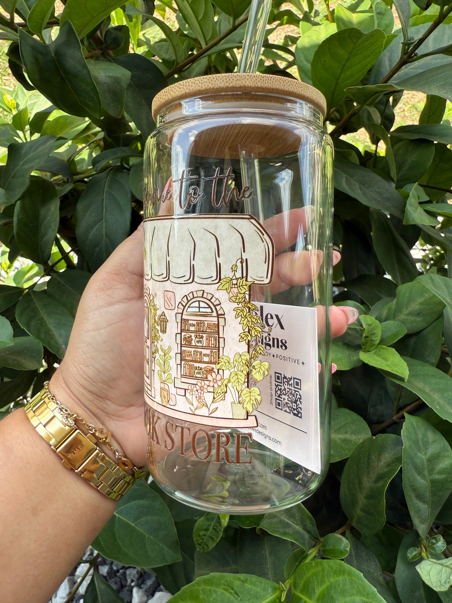 Take me to the bookstore (Cottage) | Glass Cup