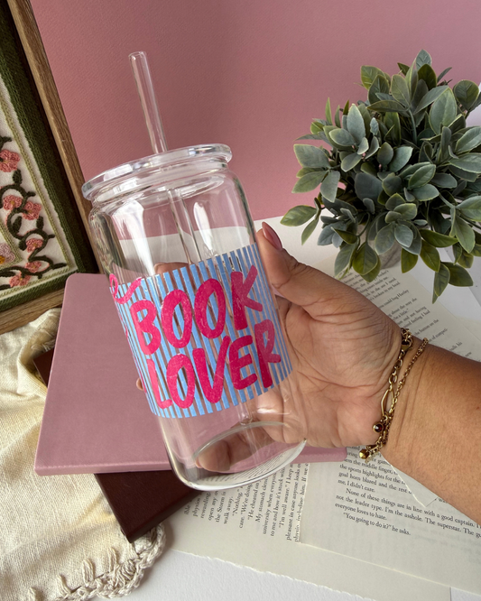 Book Lover Bow | 16oz Glass Cup