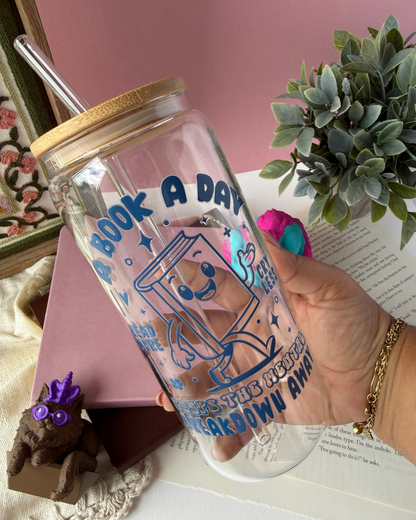 A Book A Day | 20oz Glass Cup