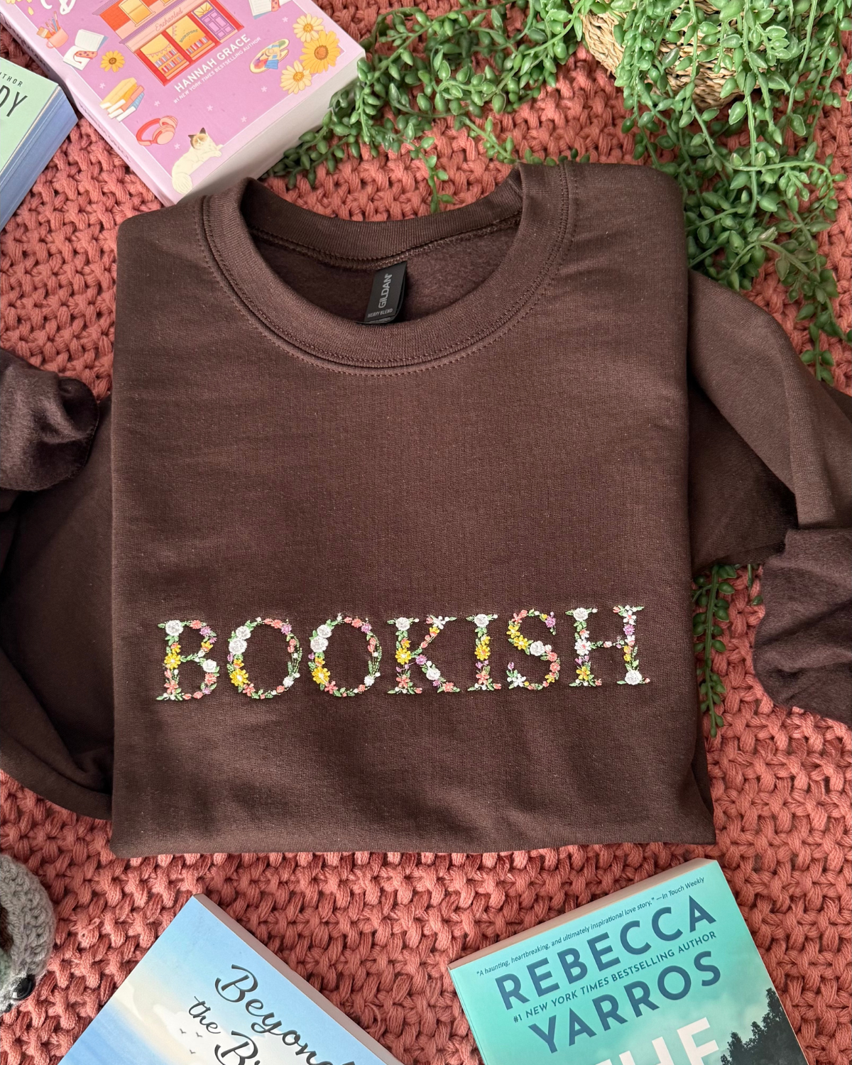 Bookish Floral | Embroidered Sweatshirt