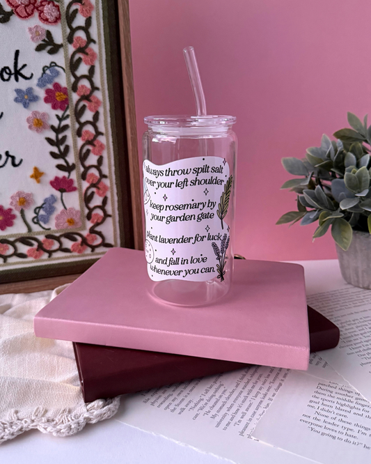 Rosemary & Lavender | 16oz Glass Cup