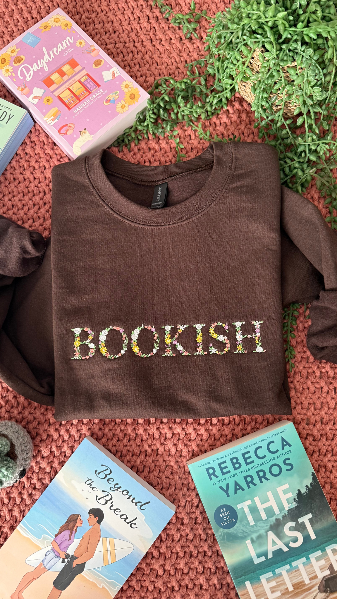 Bookish Floral | Embroidered Sweatshirt