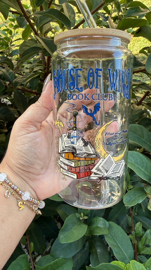 House of Wind Book Club | 18oz Glass Cup