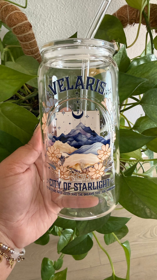 Velaris Blue | 18oz Glass Cup