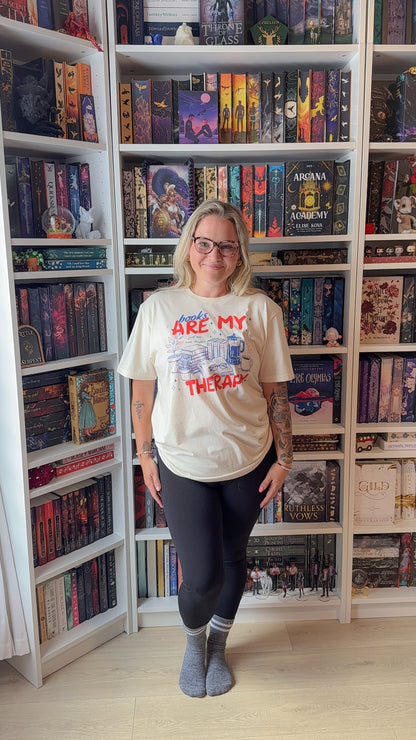 Books are my Therapy | T-shirt