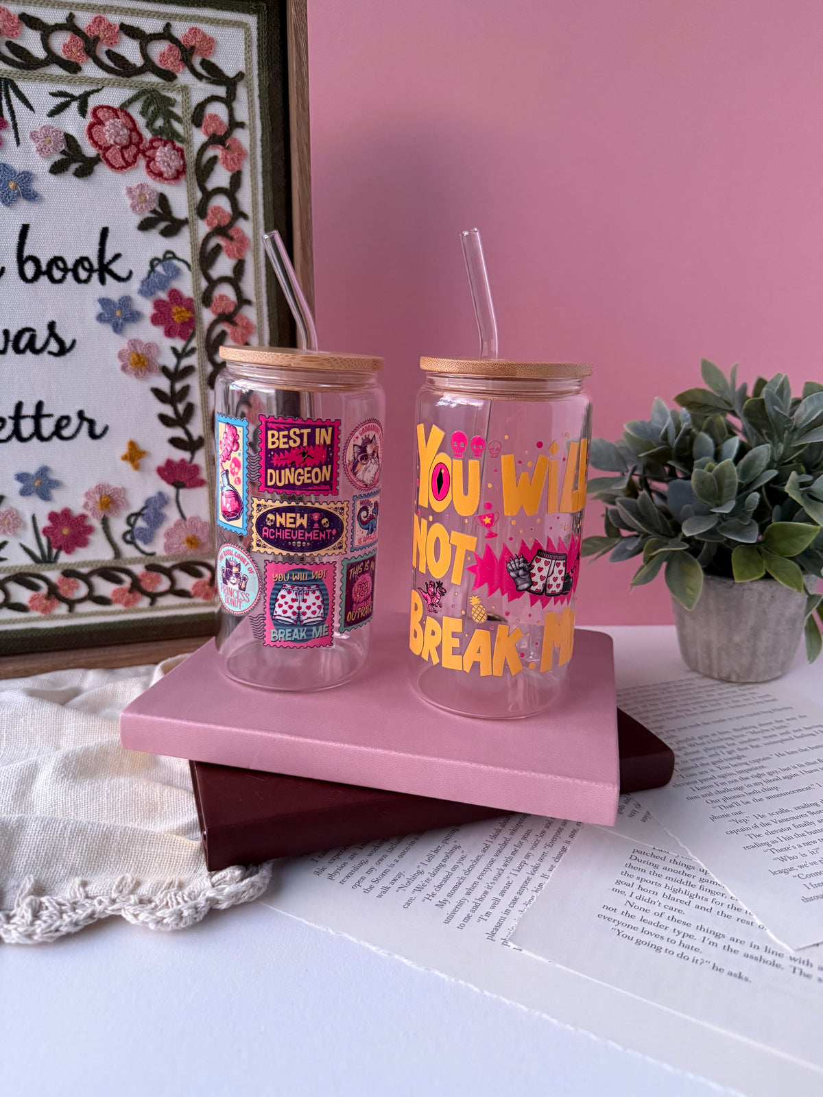 You Will Not Break Me | 16oz Glass Cup