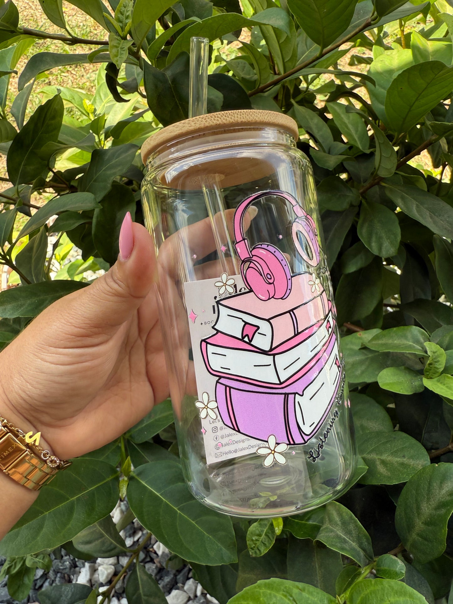 Listening counts too | 18oz Glass Cup