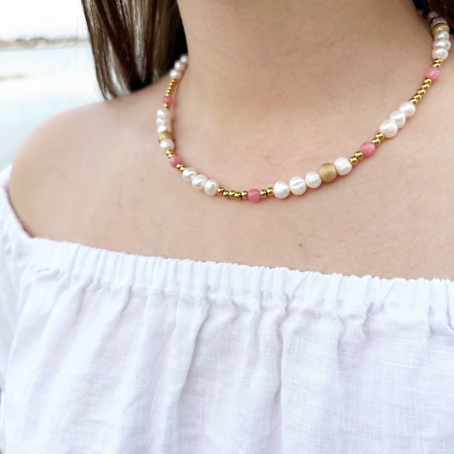 Marigold Pearl Necklace