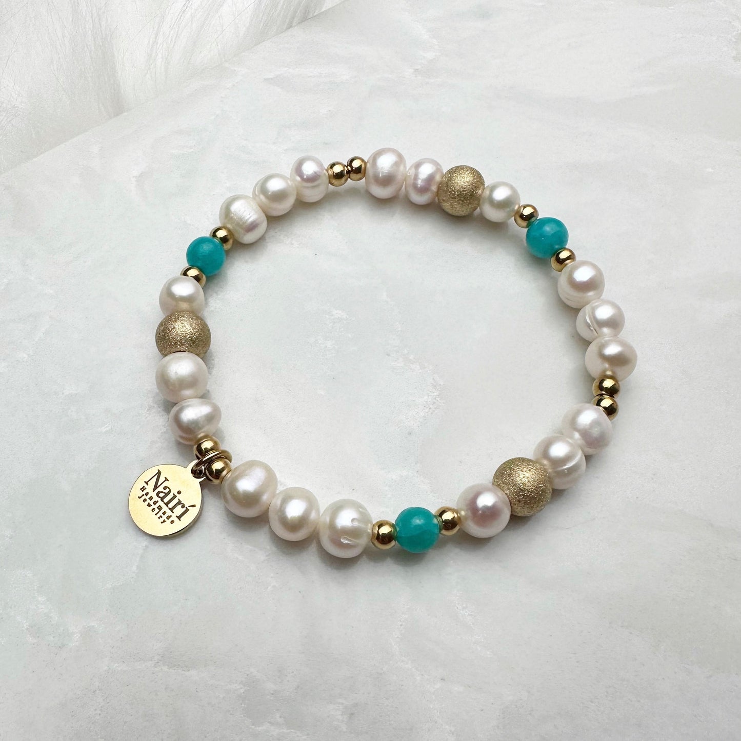 Marigold Pearl Bracelet