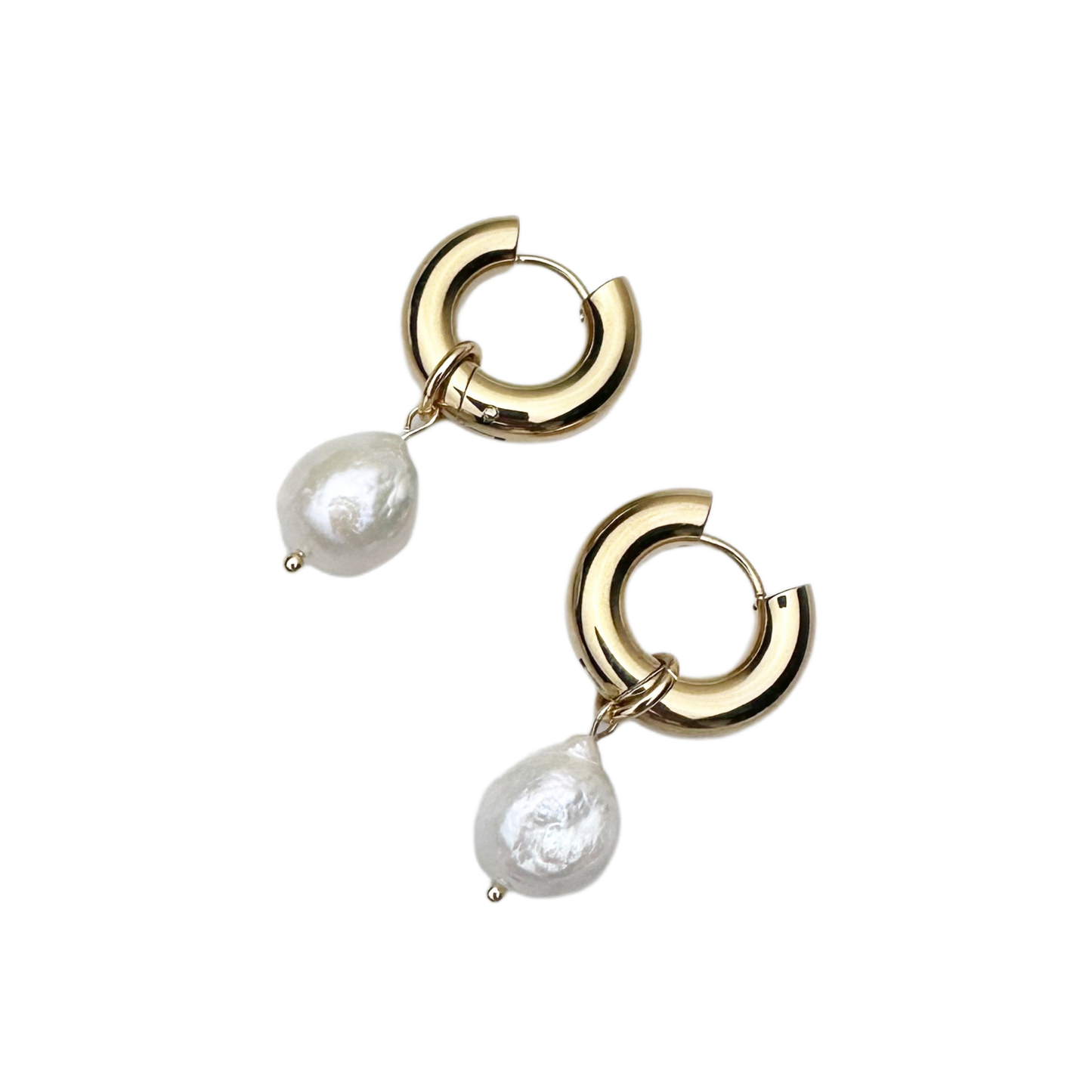 Chunky Pearl Hoops