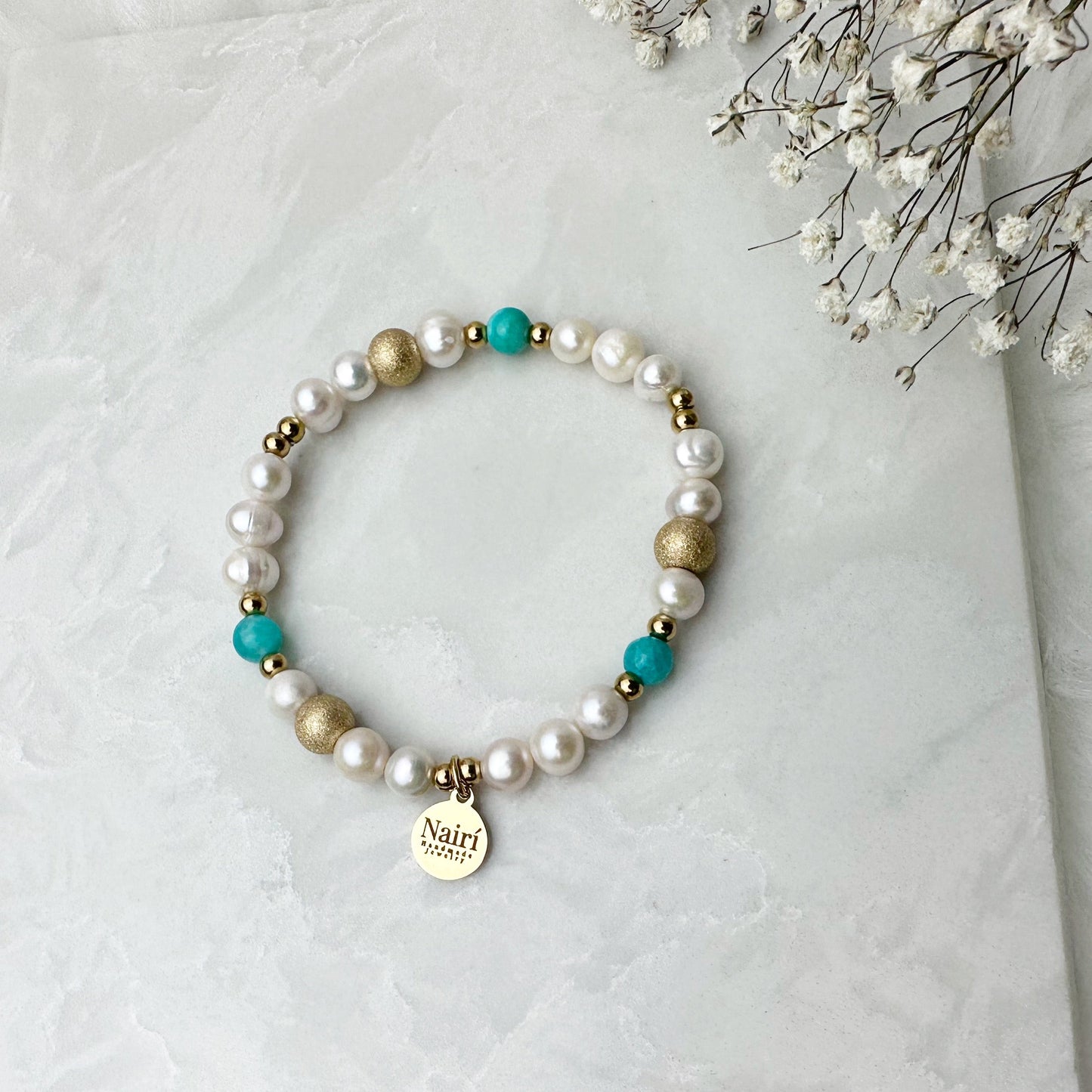 Marigold Pearl Bracelet