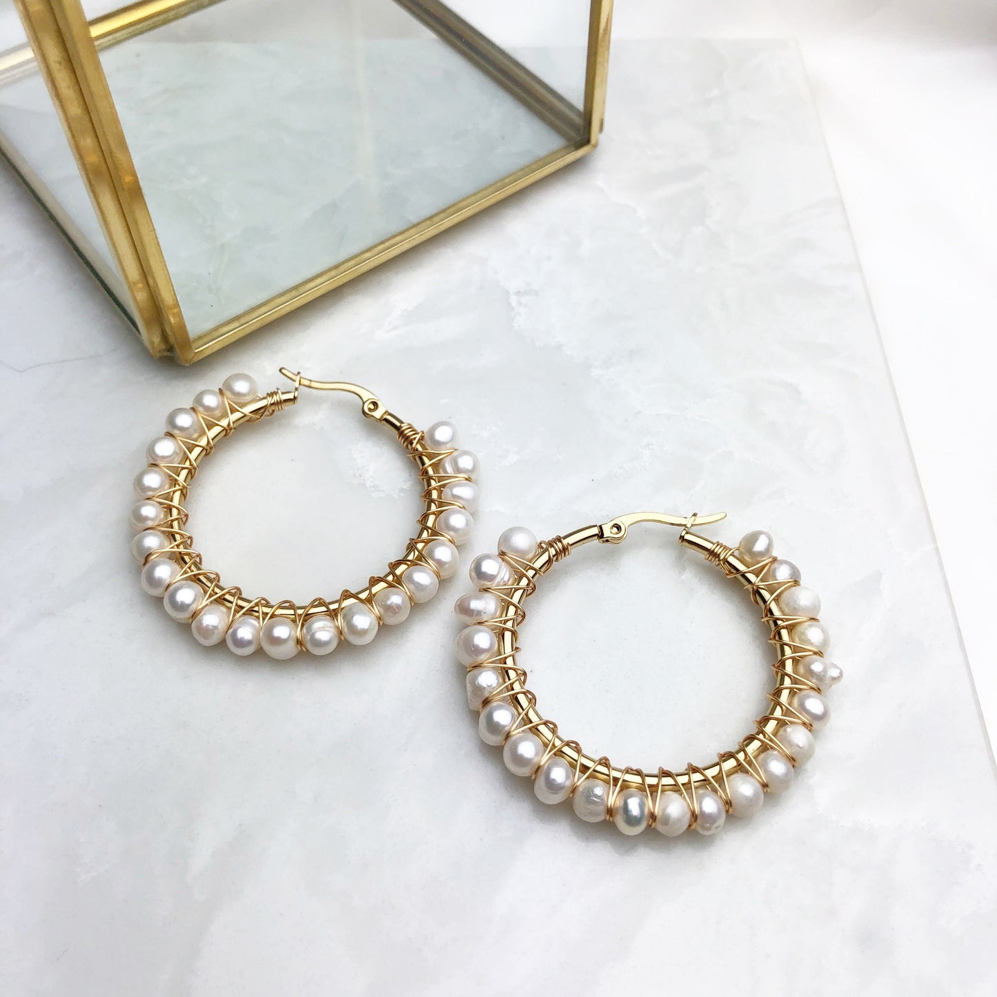 Pearl Hoops